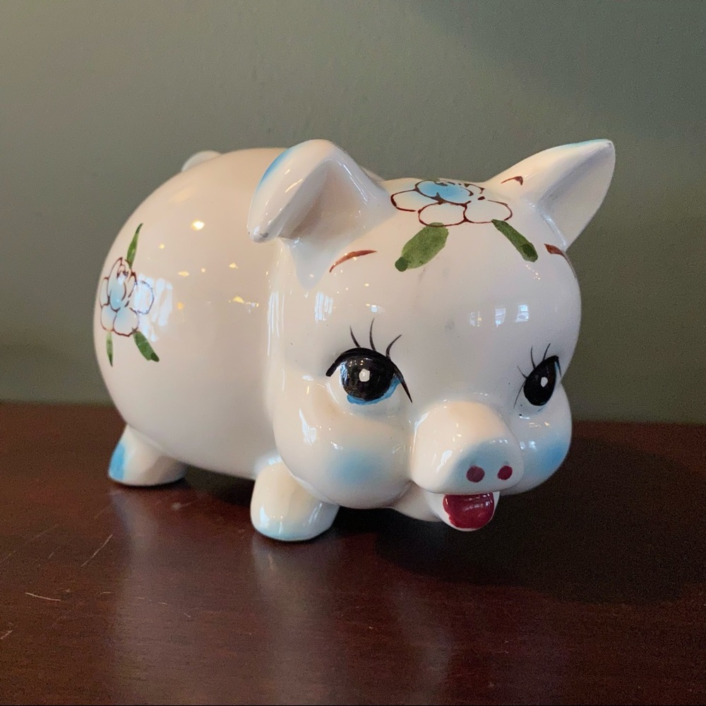 Vintage Ceramic Piggy Bank. Made in Japan.